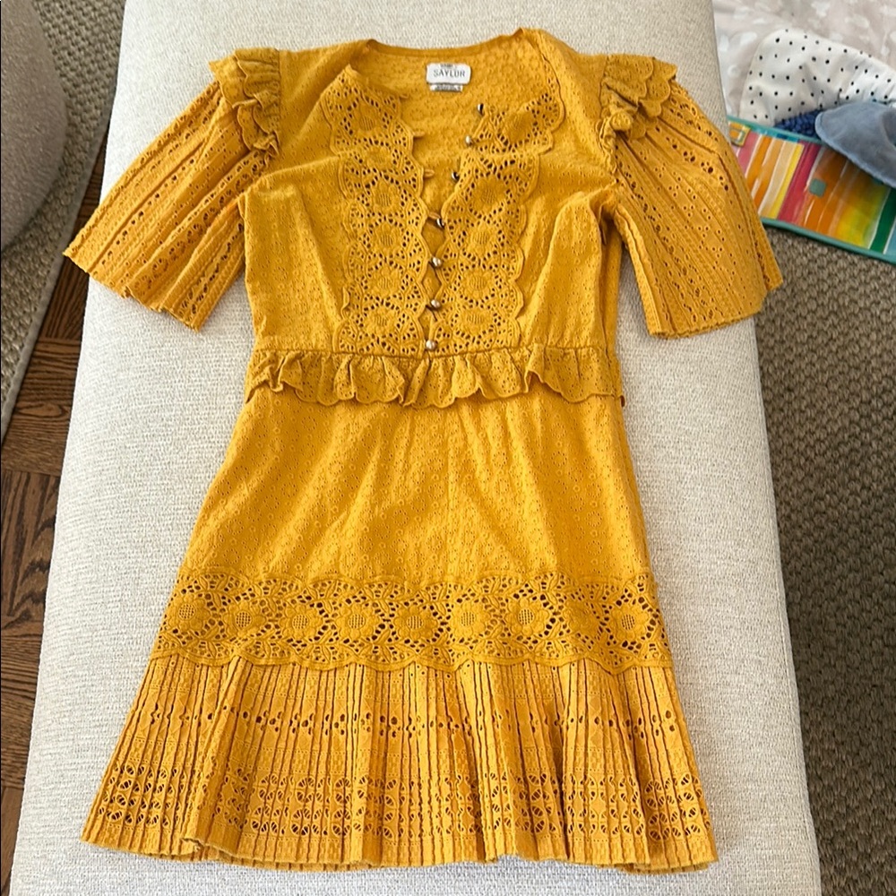 SAYLOR Yellow Puff Sleeve Sundress